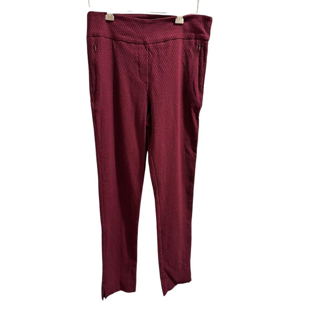 👗 2/$30 👗 Margaret M Textured Slimming Pants Size M Burgundy